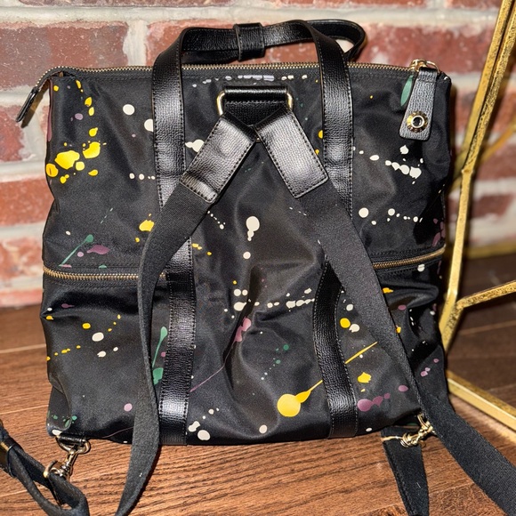 Henri Bendel Black Multicolor Splatter Backpack - Picture 6 of 8